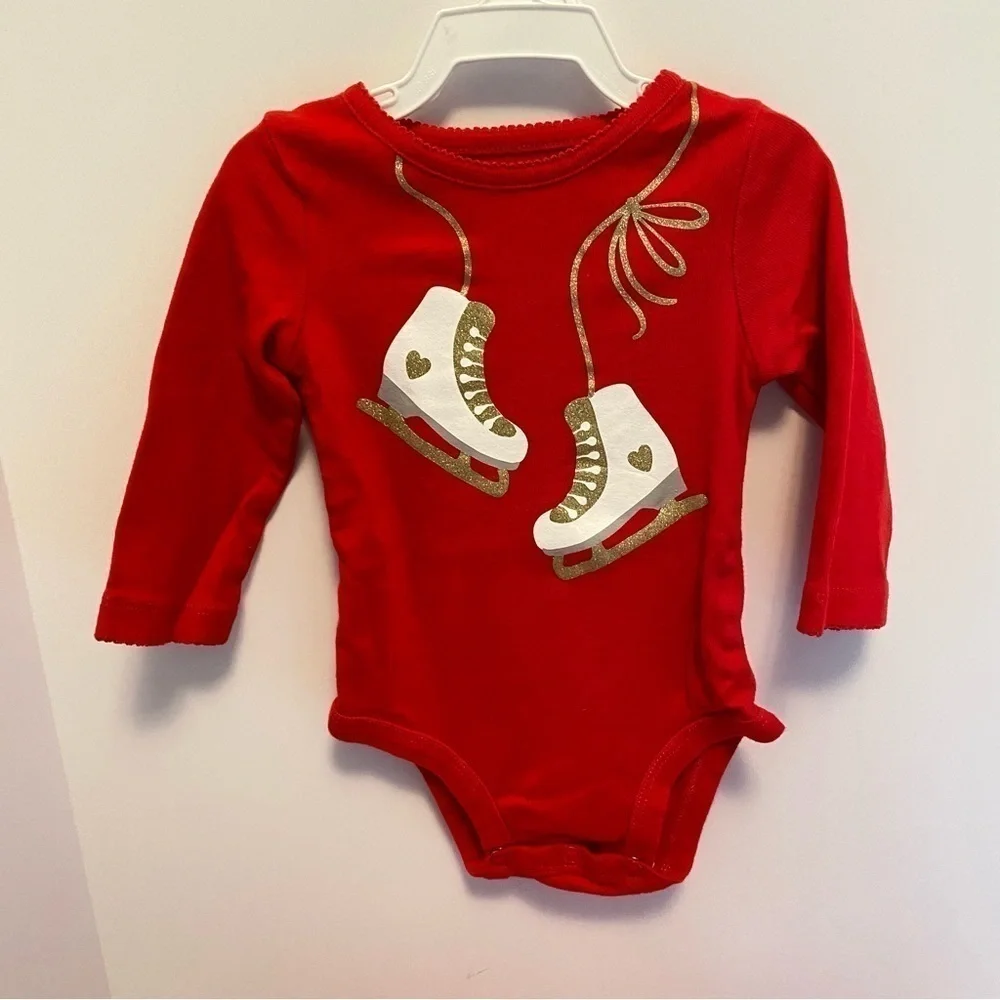 Carter's Baby Girls Christmas Skating Bodysuits/ Tutu Leggings/ Bottoms 6 Months